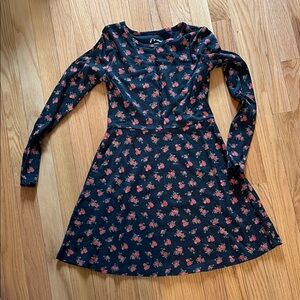 Art Class gary and Pink A-Line Dress with Long Sleeves